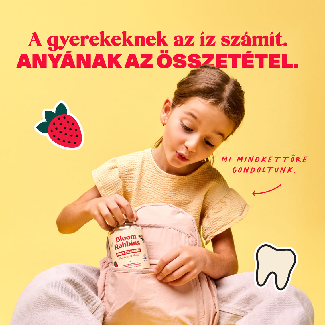Gyerek gumivitamin kalciummal, D- és K2-vitaminnal
