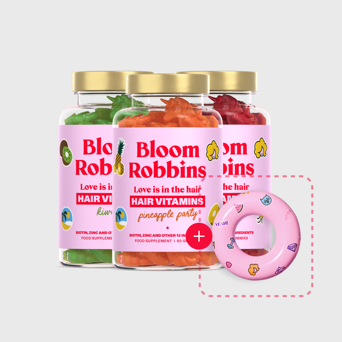 Summer Trio - Biotinos hajvitaminok - gumicukor